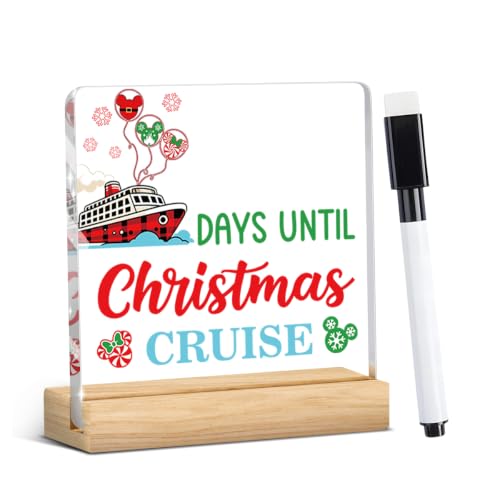 Christmas Cruise Countdown Calendar Sign - Acrylic Holiday Decor - Variation of Christmas2