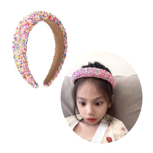 Rhinestone Padded Headband Wide Candy Hair Band for Women
