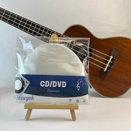 100PCS Anti-Static CD and DVD Inner Sleeves - Transparent Plastic Protectors