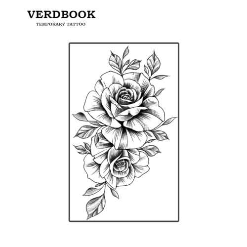 VERDBOOK Semi-Permanent Floral Cluster Temporary Tattoos (2 Sheets)