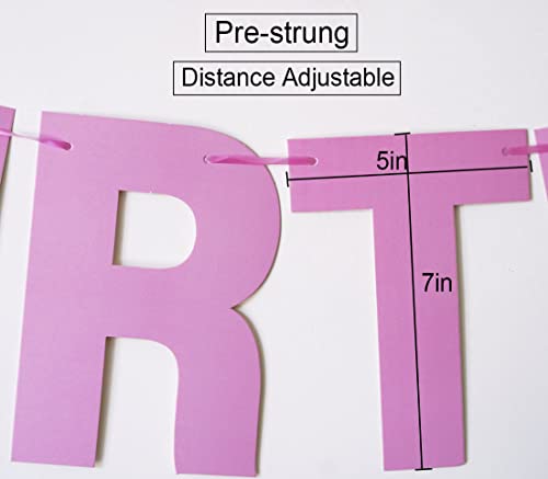 Pink Prestrung Happy Birthday Banner - Party Garland & Decorations