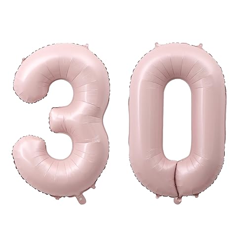 40 Inch Number 30 Baby Pink Foil Balloon for 30th Birthday Party