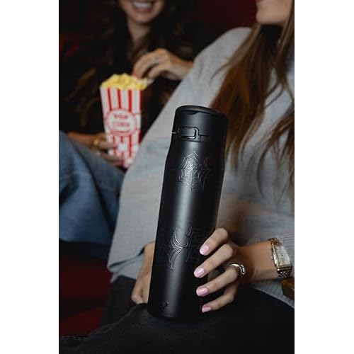 Simple Modern Halloween Mesa Loop Water Bottle with Straw | 24oz Cup Holder Friendly Insulated Stainless Steel Bottles for Travel, Sports and School | Spiderwebs