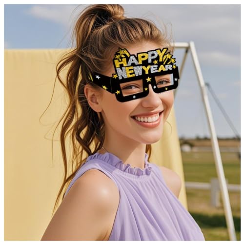 2026 Happy New Year Eyeglasses - 8 Pack Party Glasses