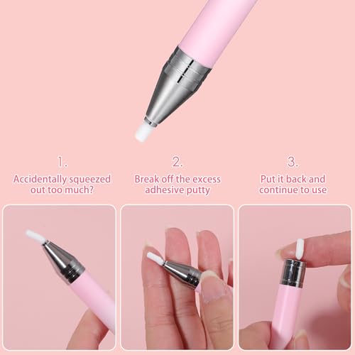 Refillable Rhinestone Picker Wax Pen with 6 Wax Refills for Diamond Art and Nail Design