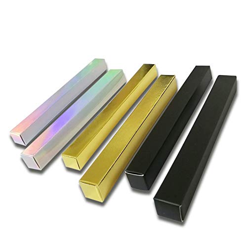 50 Pack Golden Cardboard Eyeliner and Nail Oil Pen Boxes