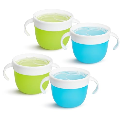 Munchkin Snack Catcher Toddler Snack Cups, 4 Pack - Blue/Green