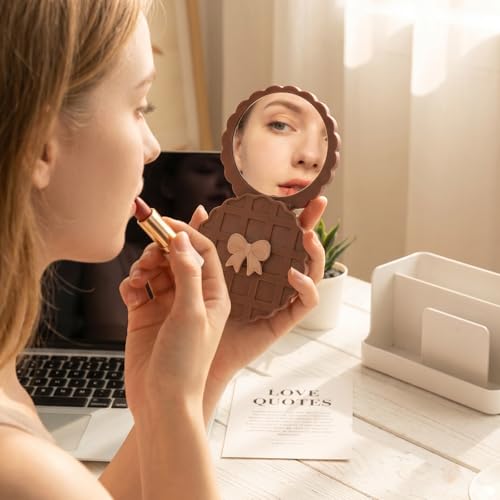 Mabor Compact Mirror for Purse - Portable Folding Aesthetic Pocket Makeup Mirror