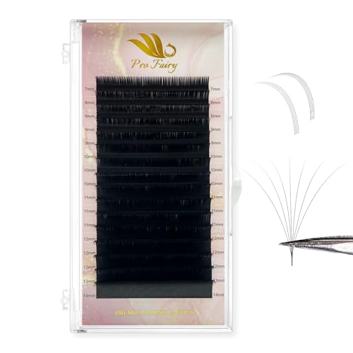 Pro Fairy Individual Eyelash Extensions B C D Curl Silk Mixed Length