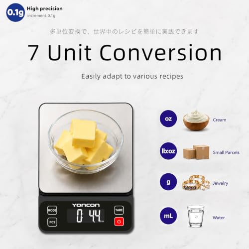 High Precision Digital Food Scale for Kitchen & Baking - 11lb