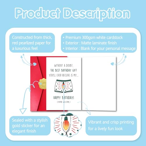 Funny Birthday Card for Wife or Girlfriend - Cheeky Design