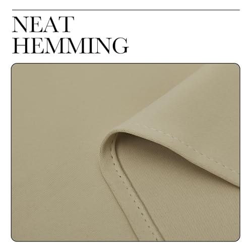 NICETOWN Cocoa Eggnog Blackout Curtains 42" x 63" - 2 Panels