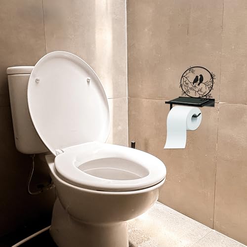 Bird Branch Toilet Paper Holder - Whimsical Metal Bathroom Decor