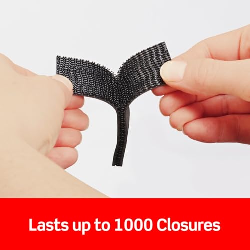 Scotch Extreme Interlocking Fasteners - 1" x 3" - 10 lb Hold - Black