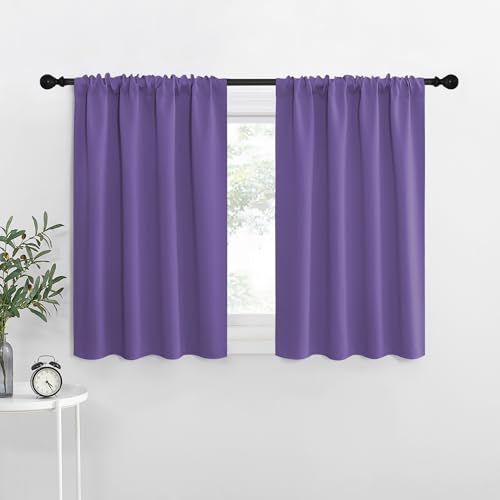 NICETOWN Blackout Curtains for RV Bunk or Kitchen, Lilac Purple, 42x30 Inch
