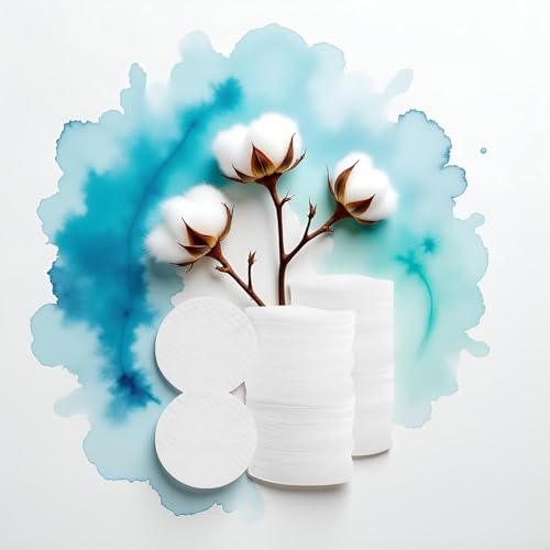 Disposable White Facial Cleansing Pads 100 Pcs Soft Non-Woven Round Cotton