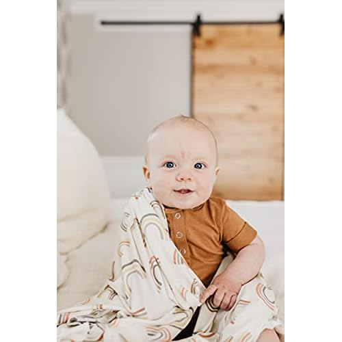 Copper Pearl Large Premium Knit Baby Swaddle Receiving Blanket Kona