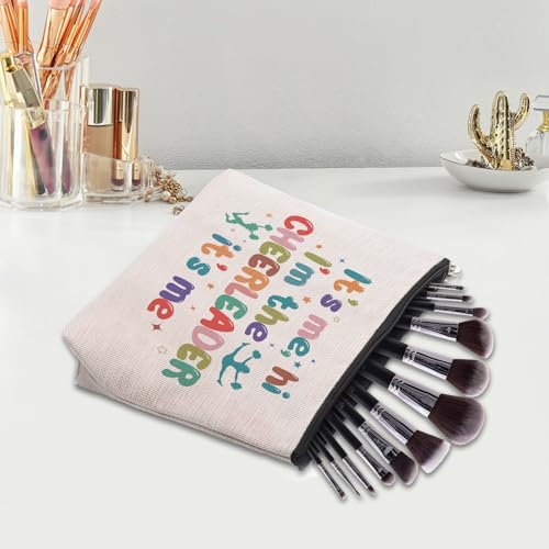 Cheerleader Makeup Bag Waterproof Canvas Cosmetic Pouch Cheer Gift