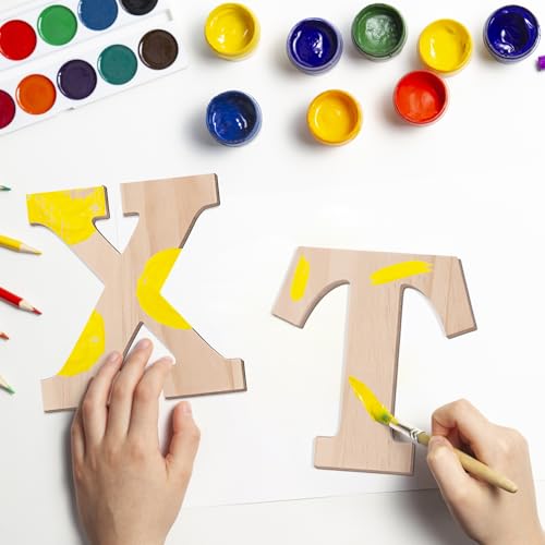 Oubest 6-Inch Unfinished Wooden Letter Q for DIY Crafts and Wall Decor