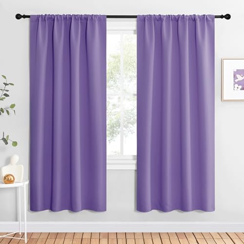 NICETOWN Blackout Curtains, Lilac Purple, 42"W x 72"L, 2-Panel Set