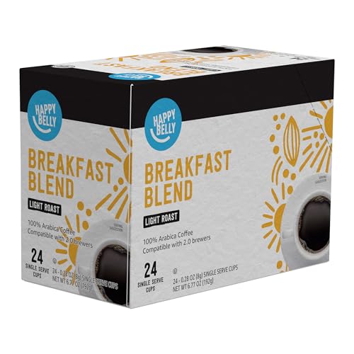 Happy Belly Breakfast Blend Light Roast Coffee Pods - 24 Count