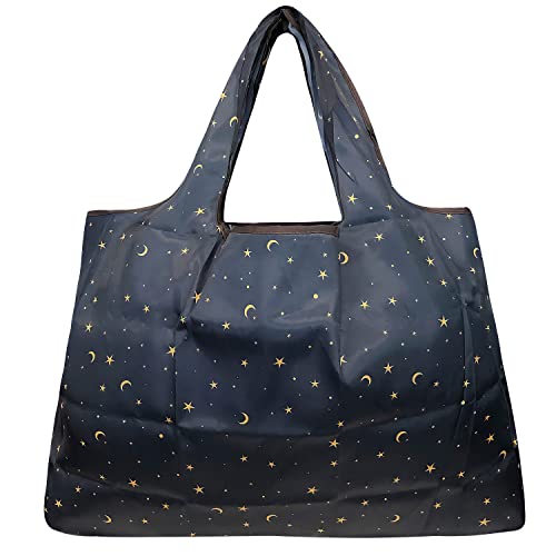 Large Foldable Nylon Tote Bag - Reusable Grocery Shopping Bag