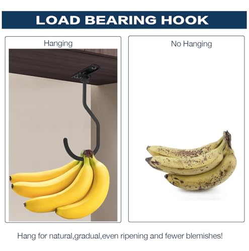 YIBOLIN'S Folding Banana Hanger Hook - Stainless Steel Under Cabinet Holder