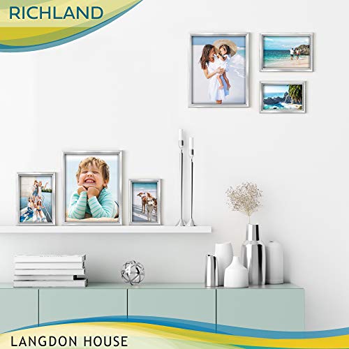 4x4 Silver Picture Frame without Mat - Langdon House Classic Style
