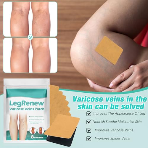 SereniMist Leg Renew Varicose Veins Patches - 16 Pcs Natural Relief Treatment