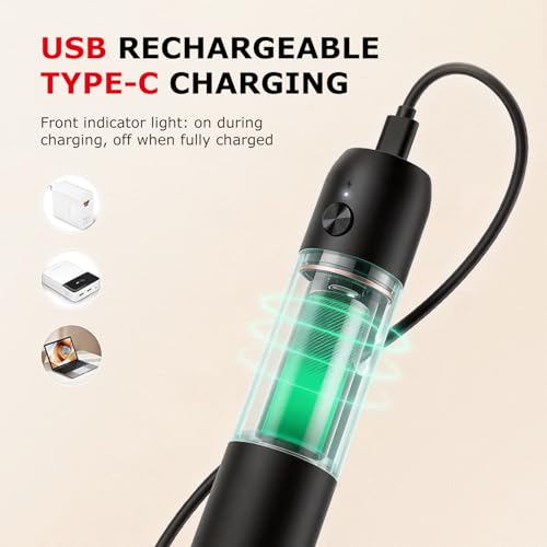 Bonsenkitchen USB-C Rechargeable Milk Frother - Handheld Electric Foam Maker for Coffee, Matcha, and Lattes