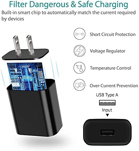 5V AC USB Wall Charger & Cable for eufy HomeVac H11, Fanttik V8