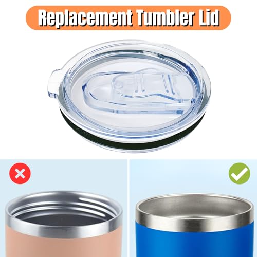 2 Pack 40 oz Replacement Lids Only Compatible with Silver Buffalo Stainless Steel Tumbler, Leak-Proof Splash Resistant Tumbler Top Replacement Reusable Tumbler Cover