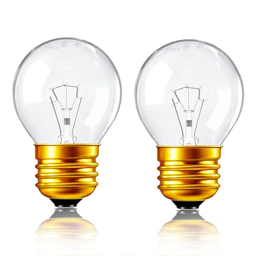 Blakapoo 40W Oven Light Bulb, G45 E26 120V Heat Resistant (Pack of 2)
