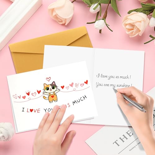 Cute Cat Greeting Card - Funny Love & Anniversary Card for Partner