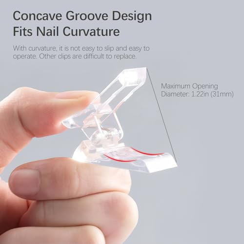 Kootinn 20 PCS Quick Building Nail Tips Clips for Dual Forms & Poly Gel