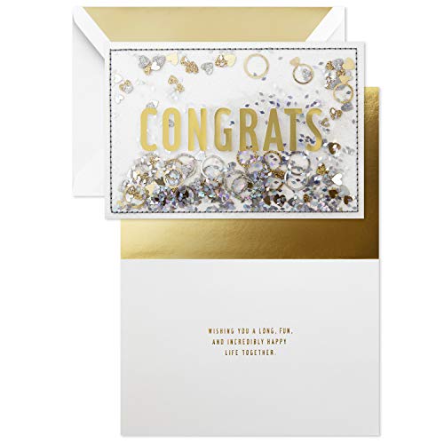 Hallmark Signature Engagement Card - Congrats Confetti Design