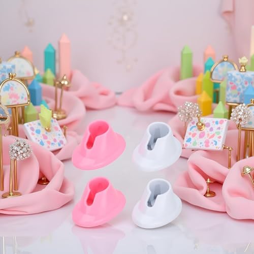 Nail Polish Bottle Holder Set of 4 Anti-Spill Soft Rubber Manicure Stands