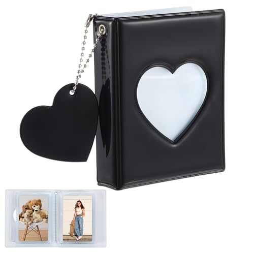 3-Inch Photo Card Holder Album with 32 Pockets - Black