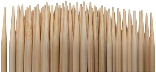 6-Inch Bamboo Skewers - Sturdy BBQ Skewers for Grilling & Parties (100 PCS)