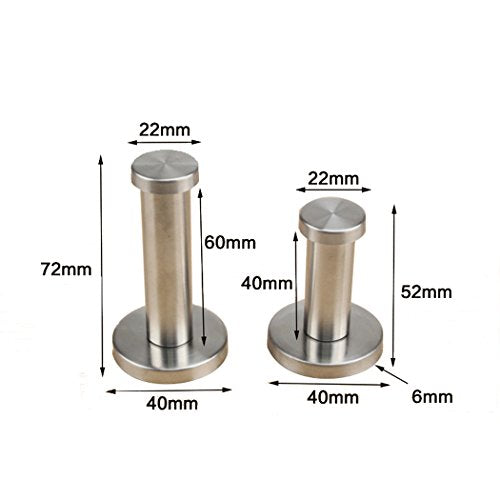 Small Stainless Steel Wall Mount Coat Hook - 4PCS Heavy Duty Towel Hook