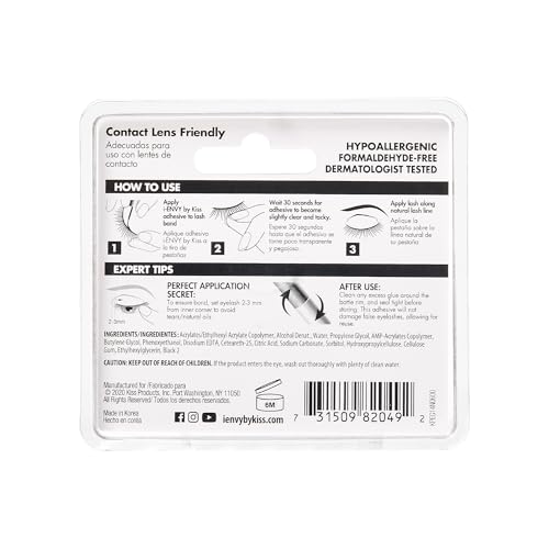 i-Envy Super Strong Hold False Eyelash Adhesive Brush-On Black