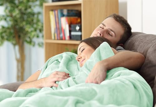 Utopia Bedding Soft Fleece Blanket Queen Size - Mint Green (90x90 Inch)
