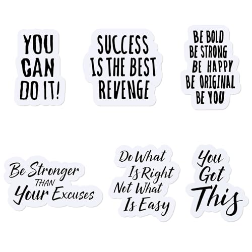 Inspirational Quotes Refrigerator Magnets - Set of 6 Motivational PVC Decor