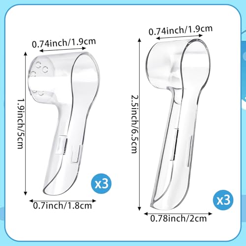 Fowecelt 6 Pack Toothbrush Cover Caps for Oral B Electric Heads