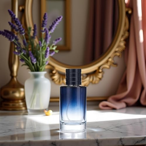 Refillable Glass Perfume Atomizer 30ml Blue Travel Spray Bottle 2 Pcs