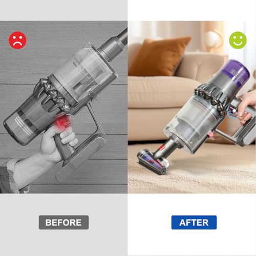 LANMU Trigger Lock for Dyson V15 V11 V10 V8 V7 V6 - Red, One-Press Operation for Easy Cleaning