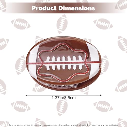 AEGYPIUS Football Hair Claw Clip, 1.37 Inch Small Acetate Hair Clip 2 Pcs