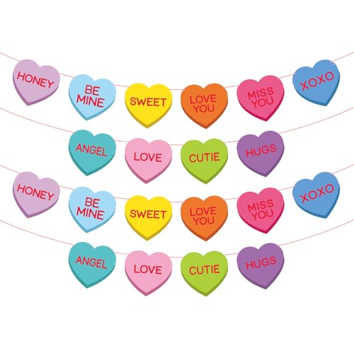 Valentine's Day Heart Garland Banner 2 Pack Hanging Decor
