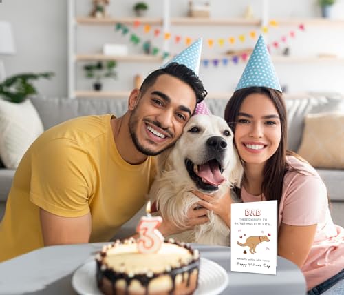 Funny Dog Dad Father's Day Card with Envelope - Hilarious Gift