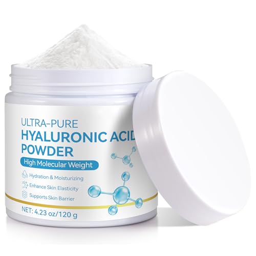 IFUDOIT Hyaluronic Acid Powder for DIY Skincare & Face Serums 4.23 Oz